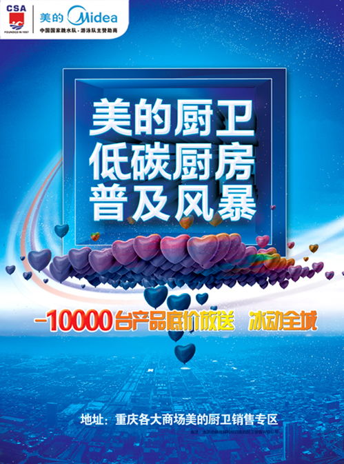 美的廚衛(wèi)廚房廣告設(shè)計模板